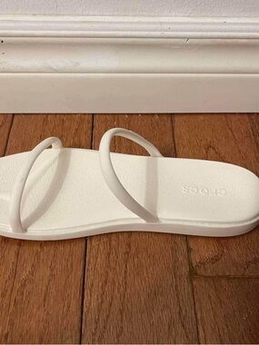 CROCS Women's Double-Strap Slide Sandal in White